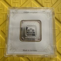 1oz Pure Silver Geiger Bar Sealed In Case