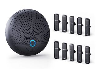 CM300 Conference Speaker with 10 Wireless AI Mics, 360° Pickup, 65FT Range, Noise Reduction, Echo Ca
