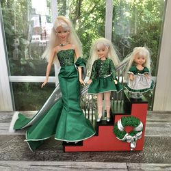 Vintage Singing Barbie Sisters Christmas Edition