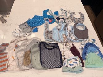 Assorted Baby Bibs and Hats