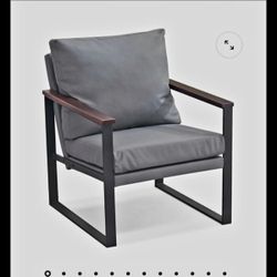 MCombo Faux Leather Chair with Metal Frame