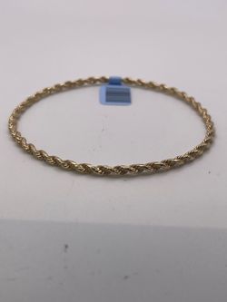 14kt rope bangle solid