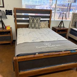 Queen Bed Frame And 2 N stands And Laps 