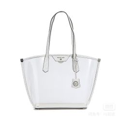 New Michael Kors Jane Large Pebble Leather Tote Clear 
