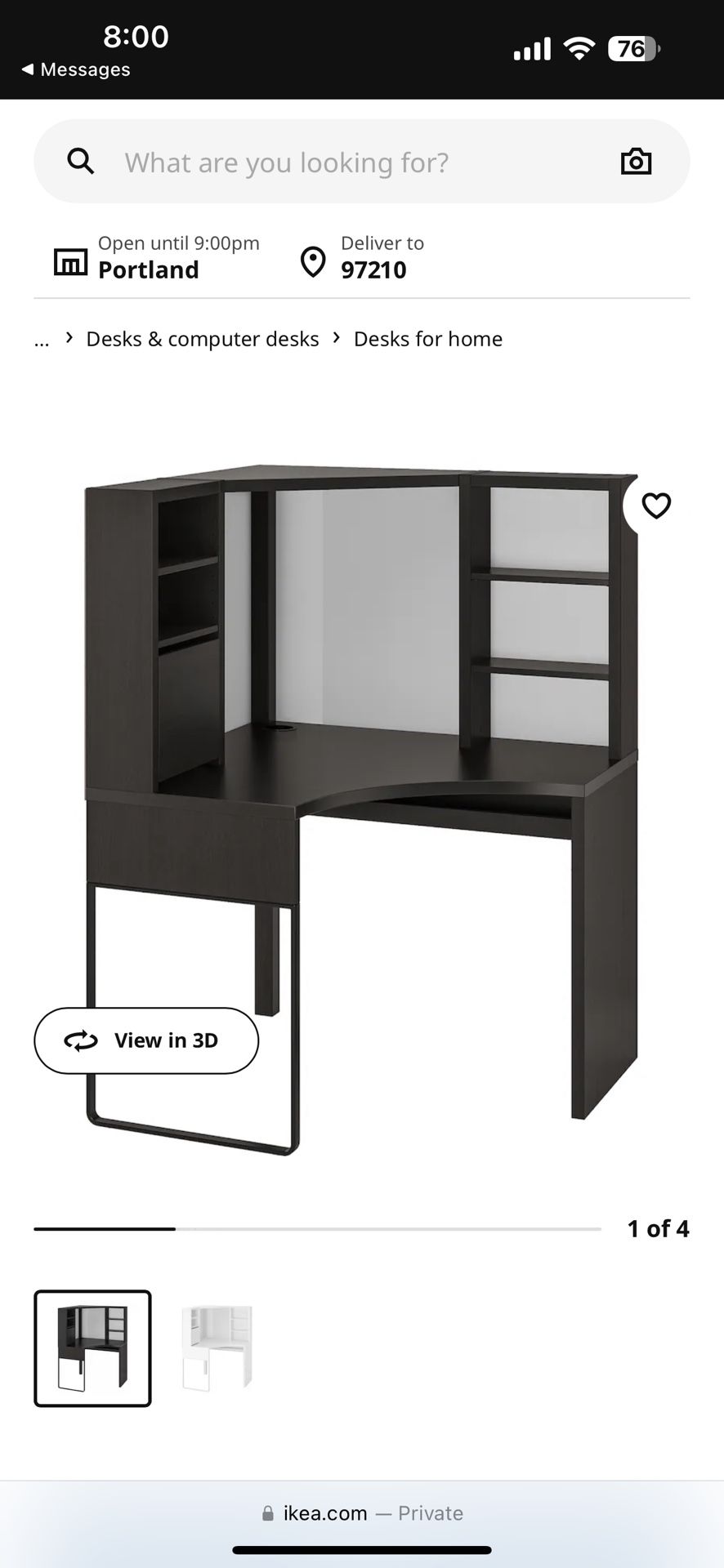 IKEA CORNER DESK 