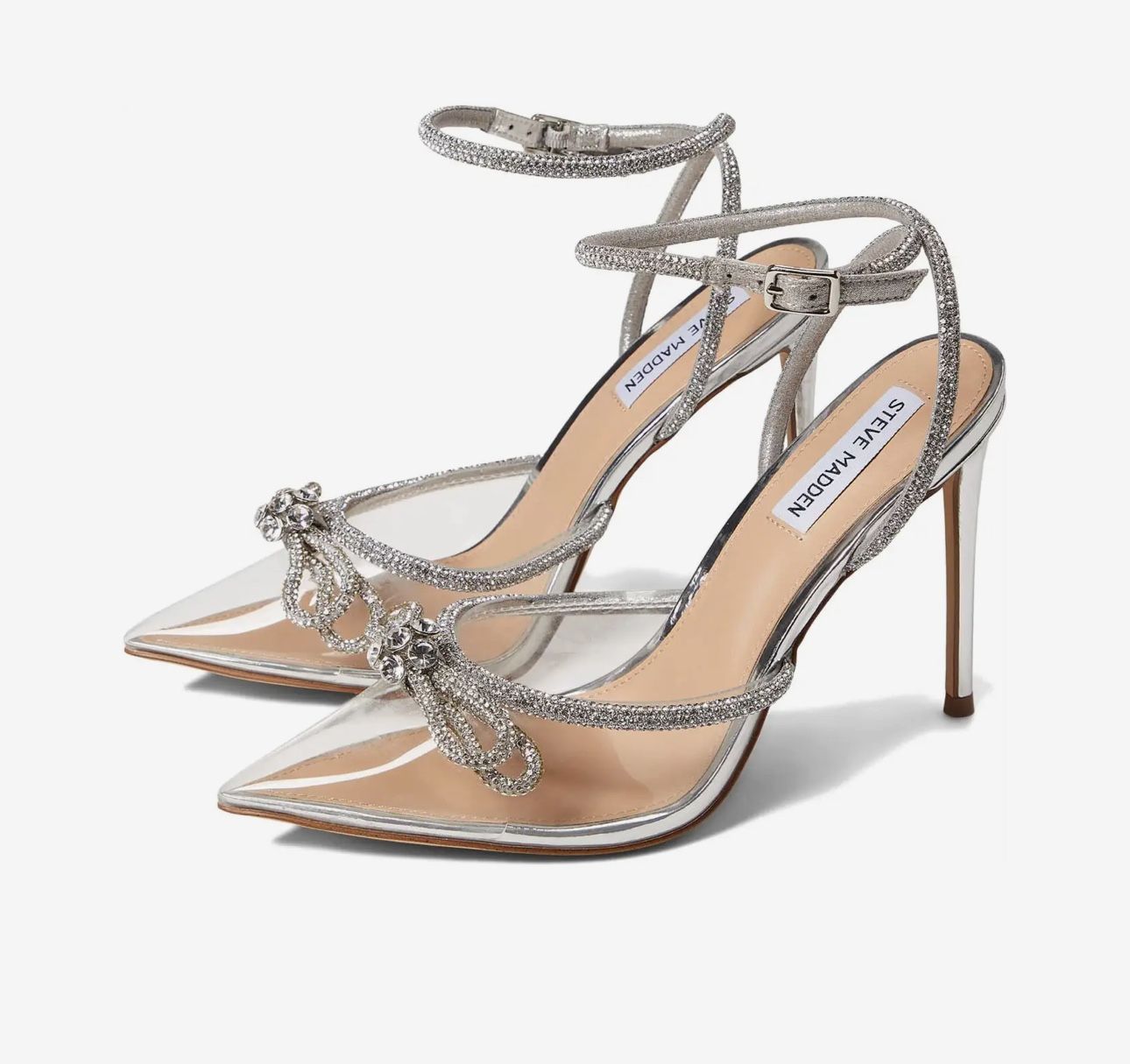 Clear Steve Madden Arla Heels Size 9.5
