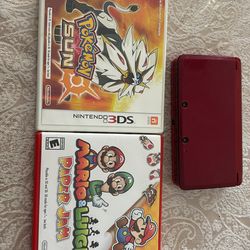 Nintendo 3ds with 2 Games