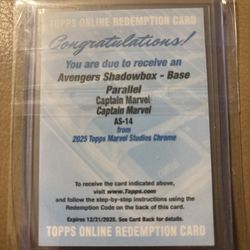 Marvel Shadow box AS14 Captain Marvel Redemption Card