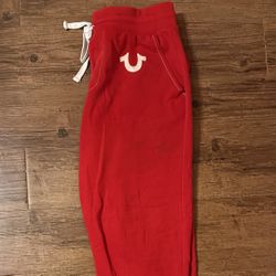Red True Religion Joggers New 
