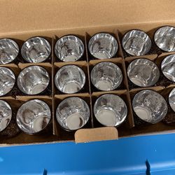 3 Boxes Of 18 Gold Votive Candleholders 
