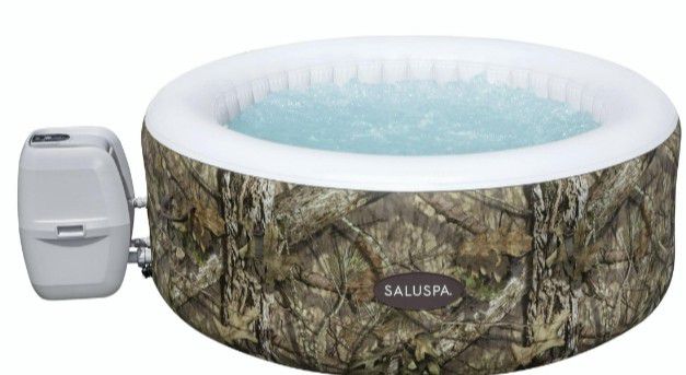 SaluSpa Mossy Oak Inflatable Hot Tub 2-4 Person Outdoor Spa Ultra Relaxation NEW