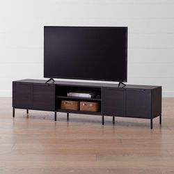 Crate and Barrel Rigby 80.5" Wenge Media Console with Base