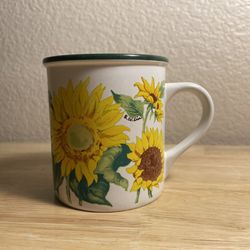 Vintage Potpourri Press Sunflower Ceramic Stoneware Coffee Mug
