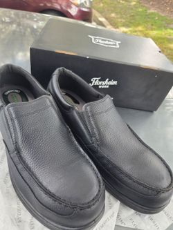 Florsheim Work Black Leather Slip-On Shoes