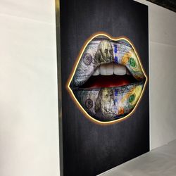 Canvas wall decoration 30”x42”. Brand new we can make it in different sizes, from 4.5”x4.5” to 30”x66”, Wood frame and sprayed with glossy clear co