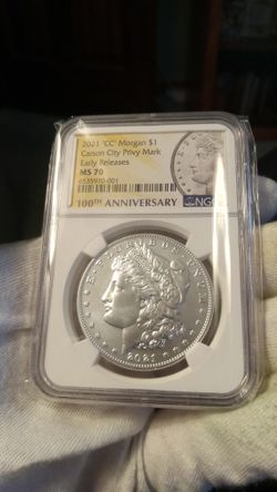 2021-CC Privy Morgan Silver Dollar MS 70 NGC Early Releases