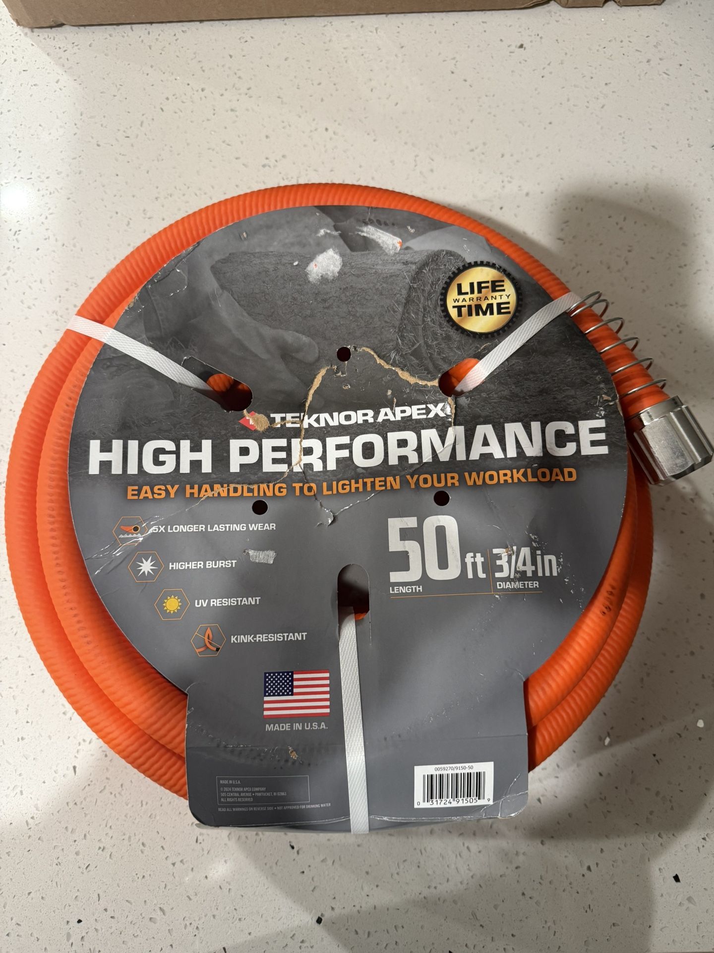 Teknor Apex High-Performance 3/4 in x 50 ft. Kink Resistant, Durable Garden Hose