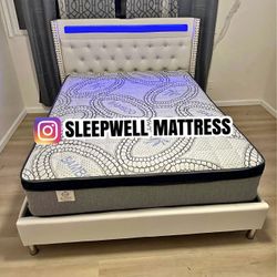 NEW QUEEN BED BED FRAME WITH MATTRESS