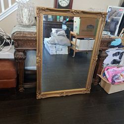 Carved Antique Mirror 