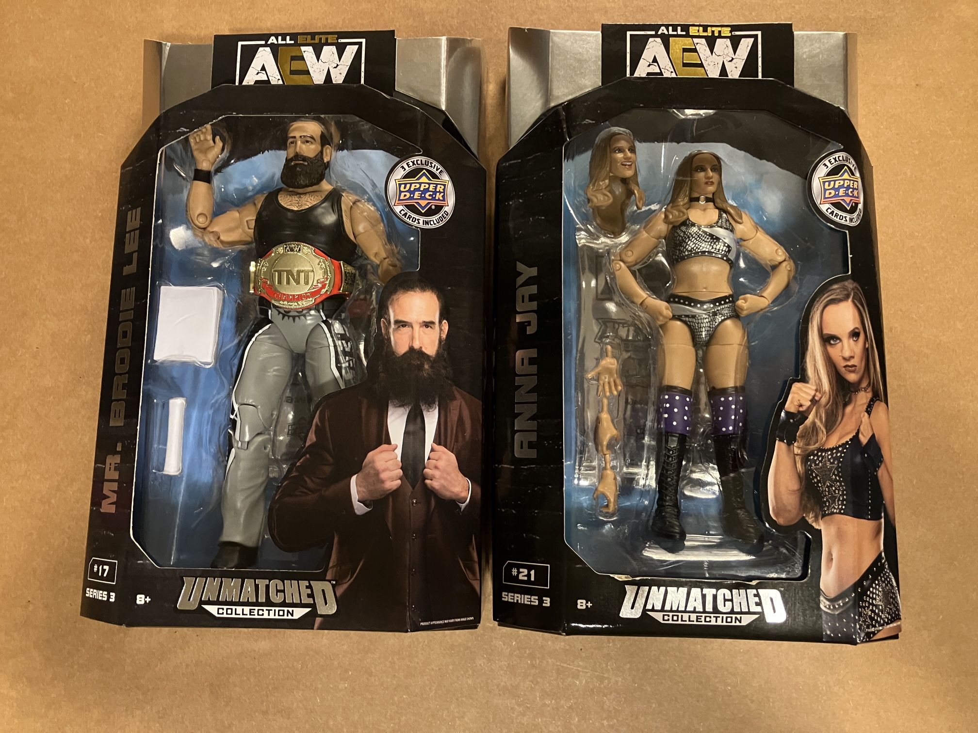 Series 3, Set of 2 AEW Unmatched Collection, Mr. Brodie Lee #17 and Anna Jay #21