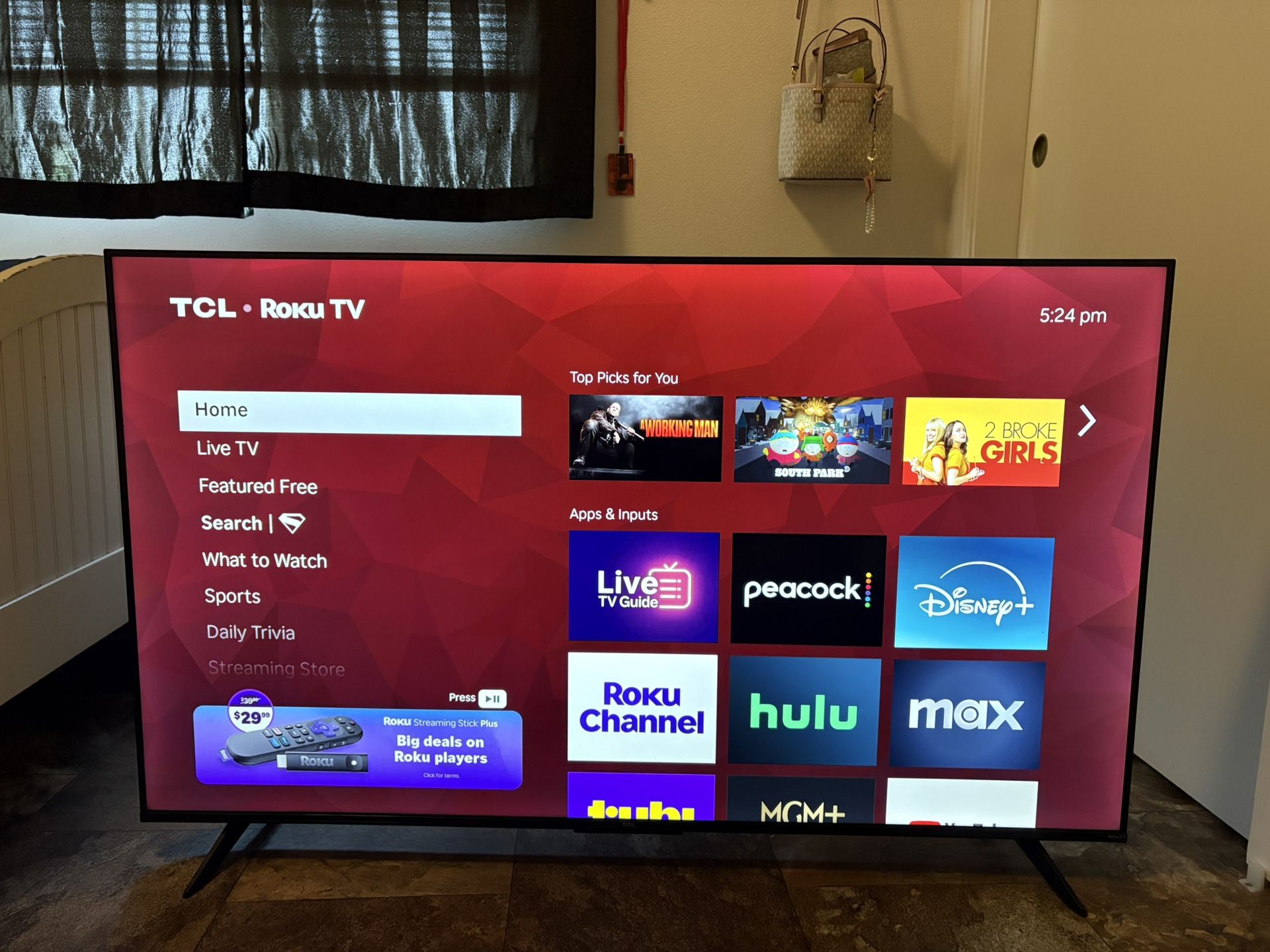 Roku TCL 55 Inch Tv