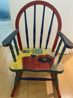 Hand Painted Child Rocking Chair 
