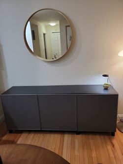 Ikea Besta cabinet combination black and gray