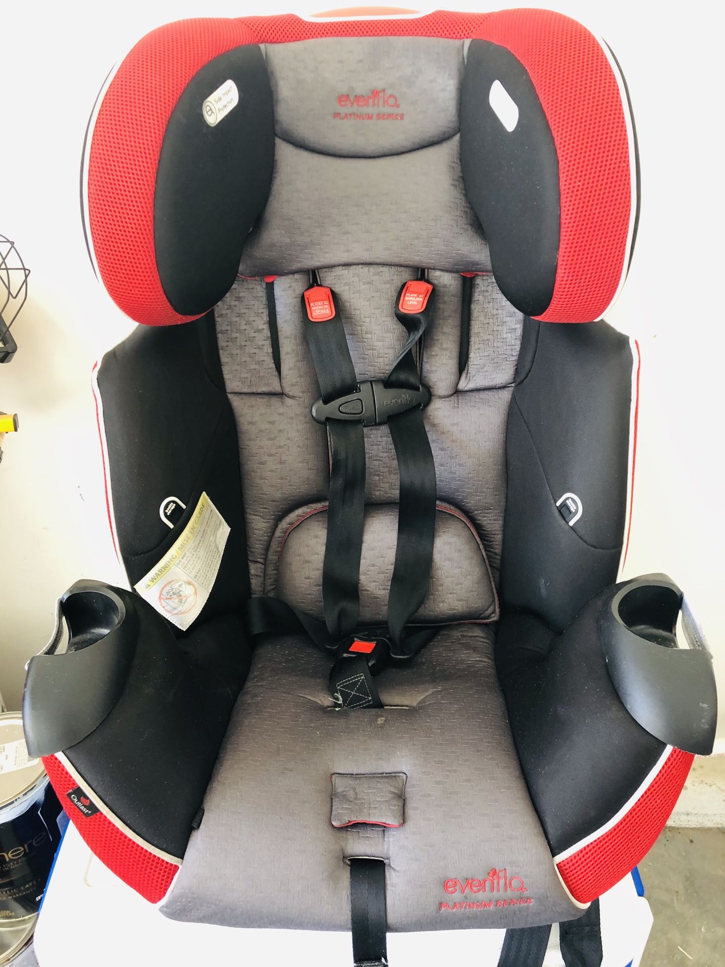 Evenflo red/black car seat