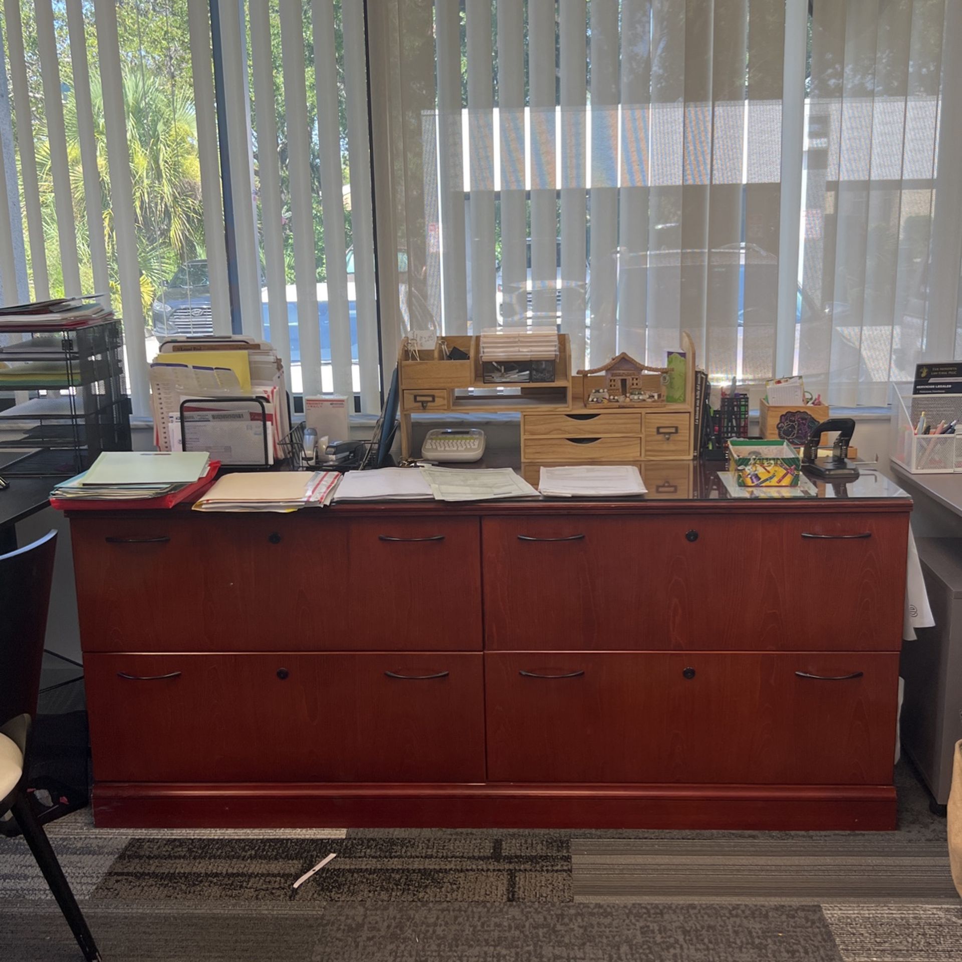 Wood Filing Cabinet for Office With Key
