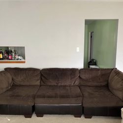 Brown 3 Piece Modular Couch
