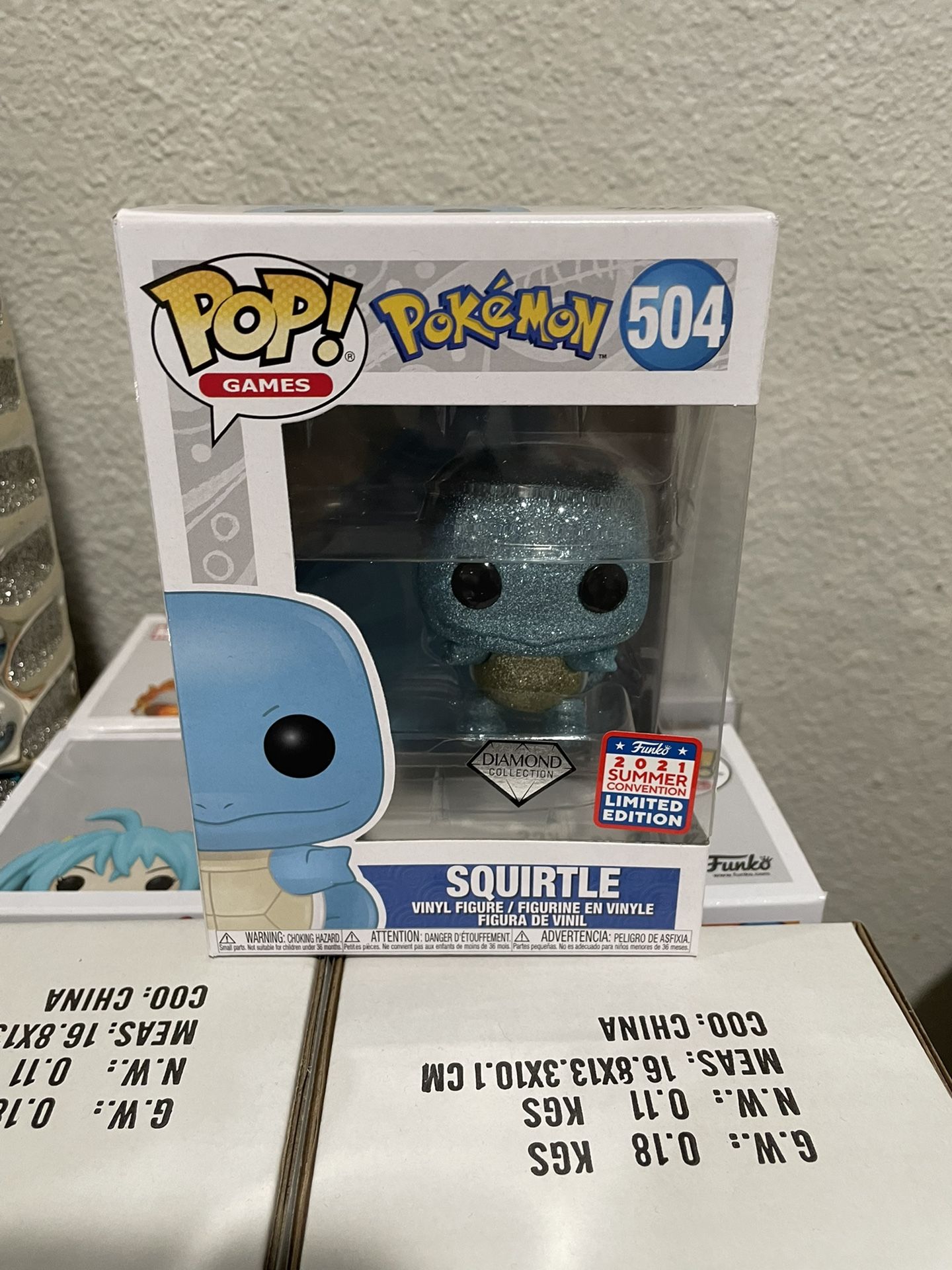 Pokémon Funko POP (Squirtle - 2021 Summer Convention Limited Edition / Diamond Collection)