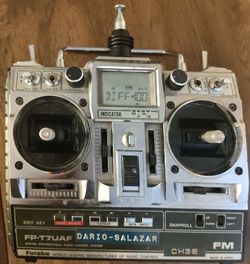 Vintage Futaba FP-T7UAF 7-Channel RC Transmitter - Powers On for parts, restoration, or display.