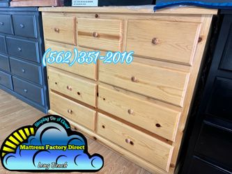 Natural nine drawer pinewood cajonera Comoda chest mueble