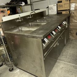 Commercial Steamer With Bottom Refrigerator 