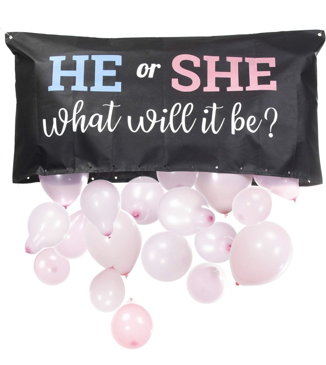 Gender Reveal Balloon Drop Banner