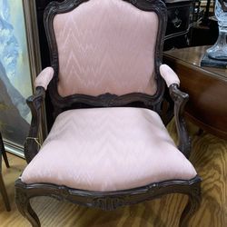 Vintage Pink Upholstered Arm Chair