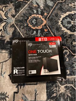 Seagate One Touch Hub 8TB External HDD 3.5" USB 3.0/USB-C Black