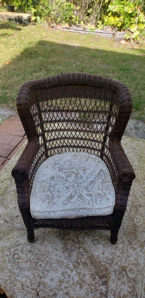 Wicker Ratan Chair Large IKEA 