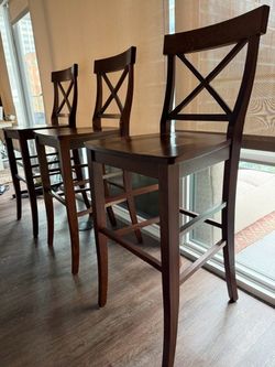 Real wood bar stools