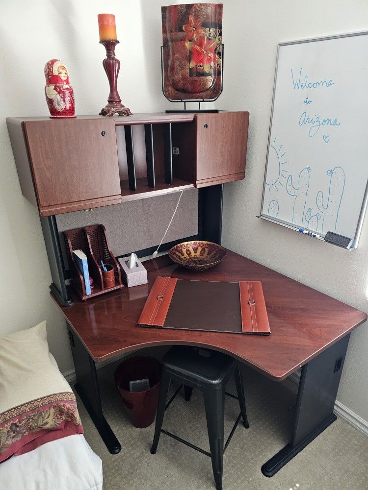 Work Desk With File Cabinet