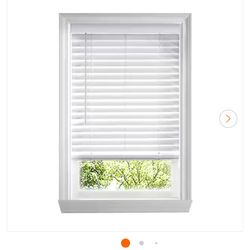 White Cordless Faux Wood Blinds