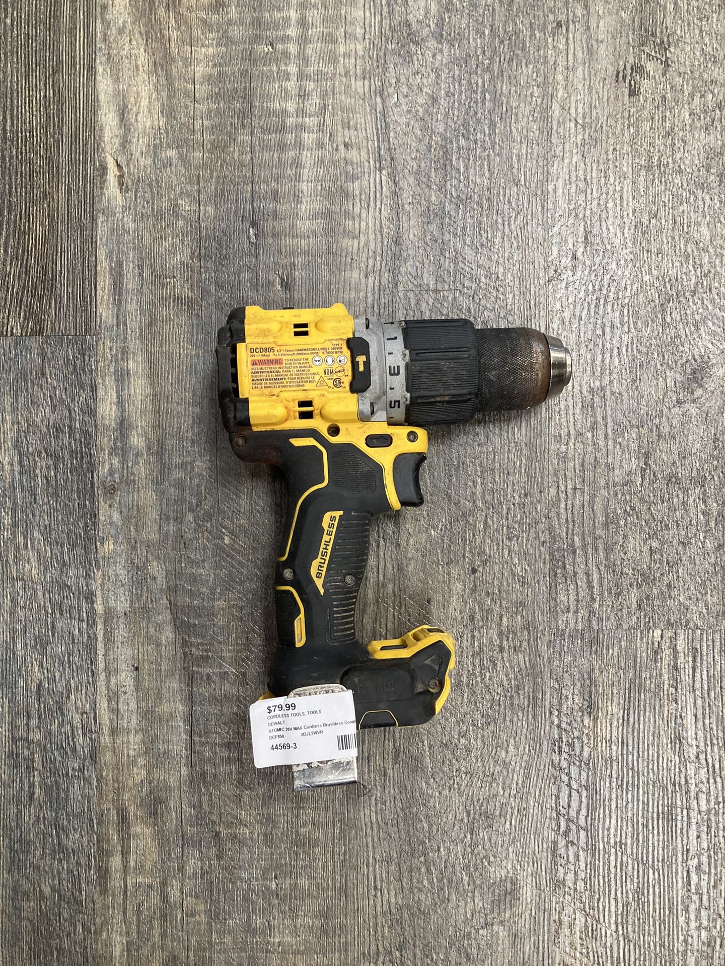 DEWALT DCD805 20V Compact Cordless 1/2" Hammer Drill W/ 2AH BATTERY