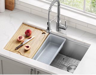 KRAUS Undermount Workstation Kitchen 32” Combo Sink &Pull Down Faucet  KCC-1404