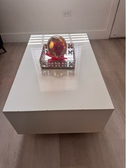 White coffee table