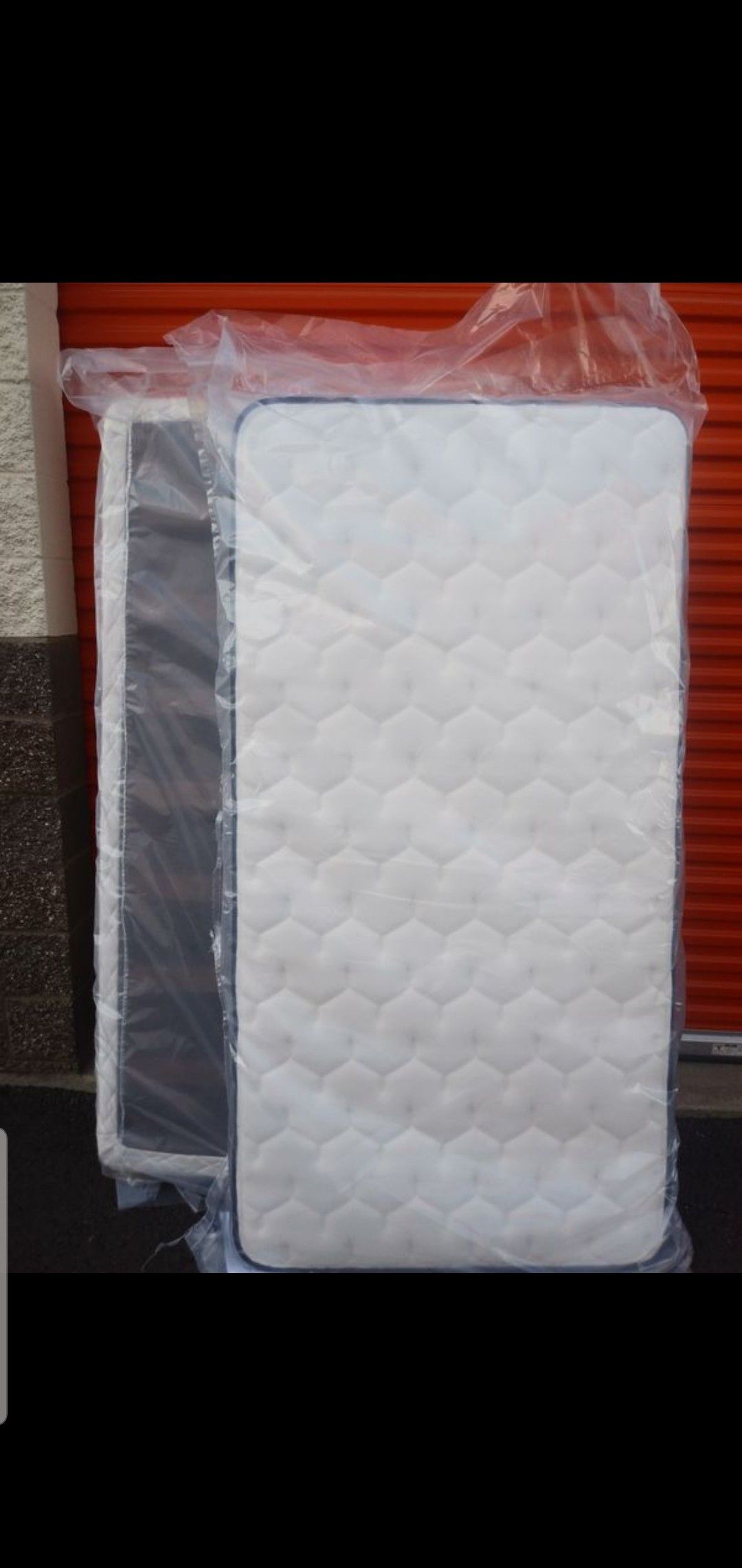 Twin size mattress and boxpring