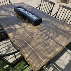 Fire Pit Dining Patio Set/Outdoor Furniture/Cash Only 