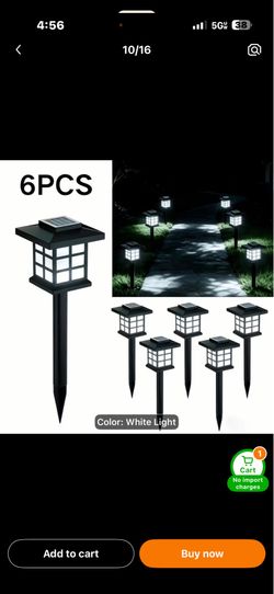 6pcs solar outdoor lights