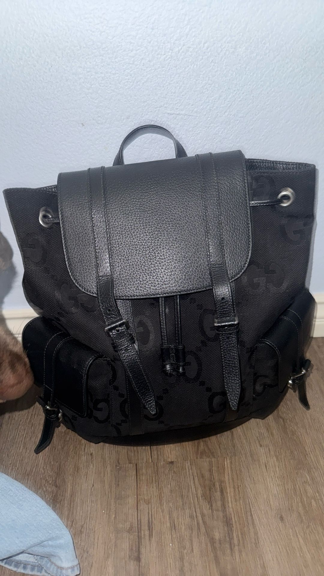 Gucci GG Black Large Backpack 