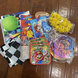 Super Mario Kart Birthday Party Supplies Bundle