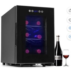 Portable 6-Bottle Wine Cooler, Drink refrigerator